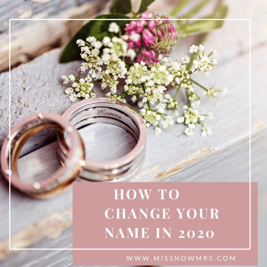 Married Name Change in 2020